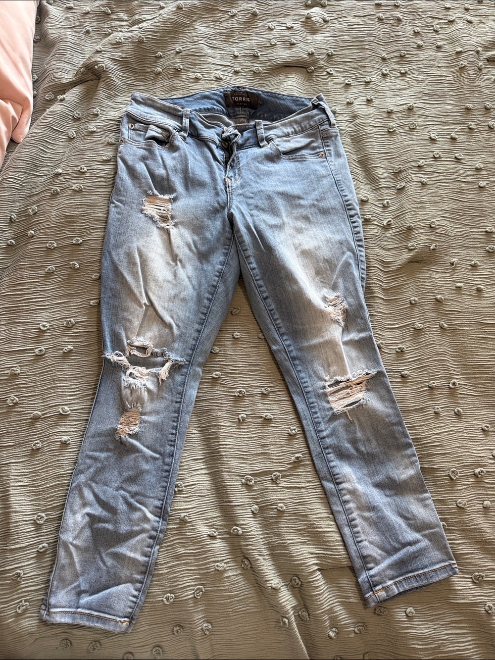 torrid Light Blue Distressed Boyfriend Jeans